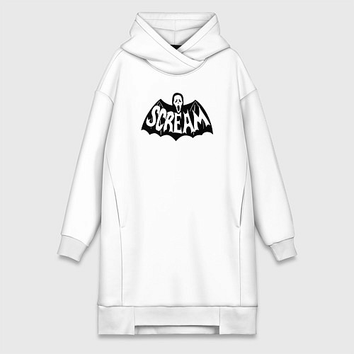 Женская толстовка-платье Scream bat / Белый – фото 1