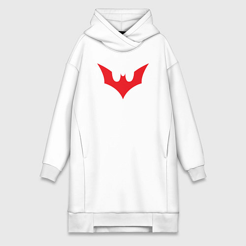 Женская толстовка-платье Red Batman logo / Белый – фото 1