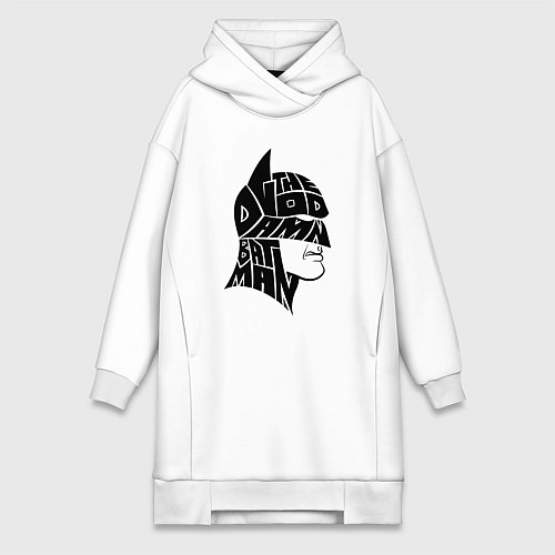 Женская толстовка-платье The god damn Batman / Белый – фото 1