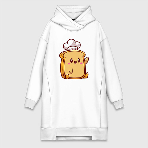 Женская толстовка-платье Повар хлебушек / Белый – фото 1