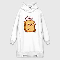 Женская толстовка-платье Повар хлебушек