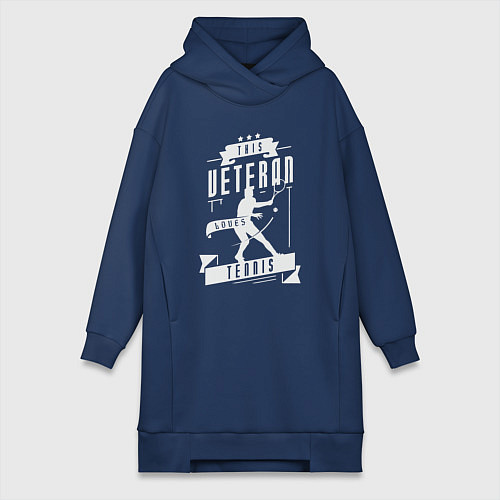 Женская толстовка-платье Ветеран тенниса / Тёмно-синий – фото 1