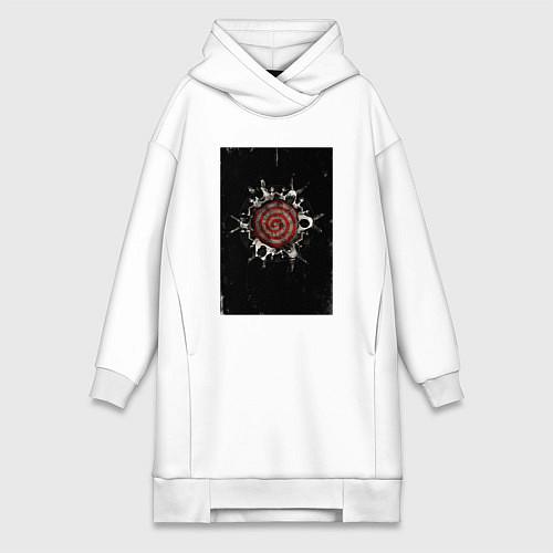 Женская толстовка-платье Saw game / Белый – фото 1