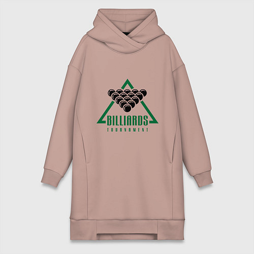 Женская толстовка-платье Billiards tournament / Пыльно-розовый – фото 1