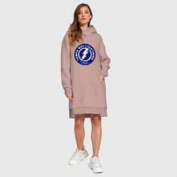 Женское худи-платье HC Tampa Bay Lightning, цвет: пыльно-розовый — фото 2