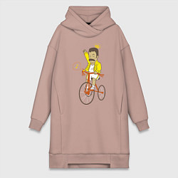 Женская толстовка-платье Фредди на велосипеде