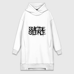 Женское худи-платье Suicide Silence, цвет: белый
