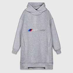 Женское худи-платье BMW M Power, цвет: меланж