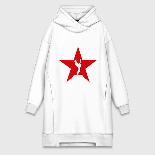 Женская толстовка-платье Rock Star / Белый – фото 1