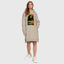 Женское худи-платье Bob Marley: Jamaica, цвет: миндальный — фото 2