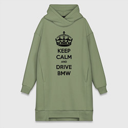 Женская толстовка-платье Keep Calm & Drive BMW