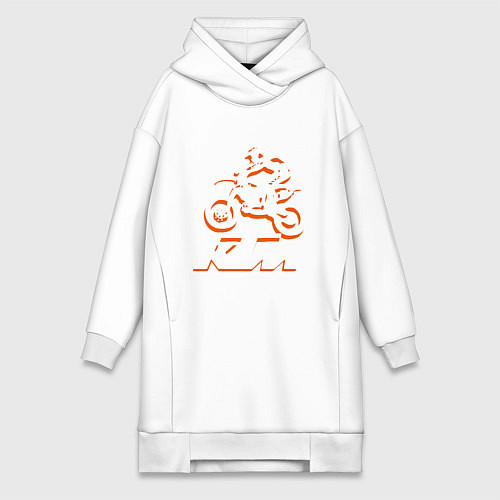 Женская толстовка-платье KTM белый / Белый – фото 1