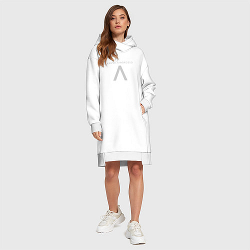 Женская толстовка-платье Axwell & Ingrosso / Белый – фото 4
