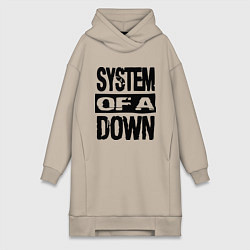 Женское худи-платье System Of A Down, цвет: миндальный
