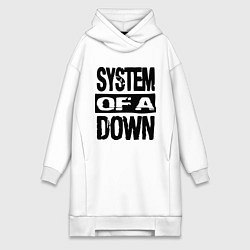 Женское худи-платье System Of A Down, цвет: белый