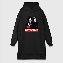 Женское худи-платье True Detective, цвет: черный