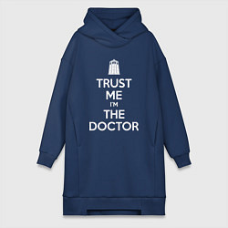 Женское худи-платье Trust me Im the doctor, цвет: тёмно-синий