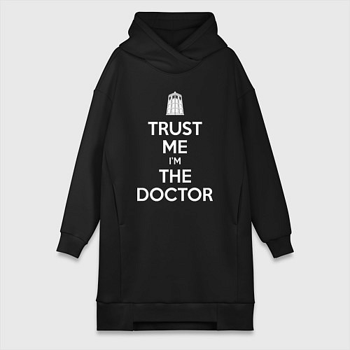 Женская толстовка-платье Trust me Im the doctor / Черный – фото 1