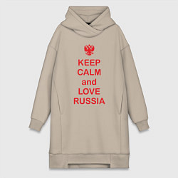 Женская толстовка-платье Keep Calm & Love Russia