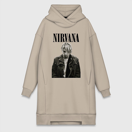 Женская толстовка-платье Kurt Cobain: Young / Миндальный – фото 1