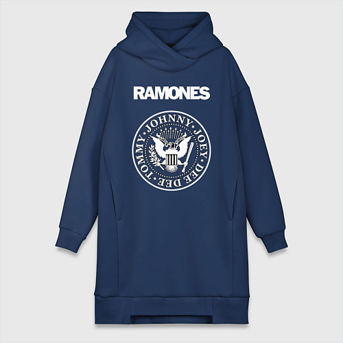 Женская толстовка-платье Ramones / Тёмно-синий – фото 1