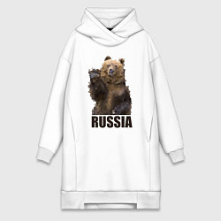 Женская толстовка-платье Russia: Poly Bear
