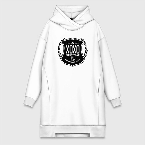 Женская толстовка-платье EXO XOXO / Белый – фото 1