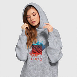 Женское худи-платье Dota 2 Shadows, цвет: меланж — фото 2