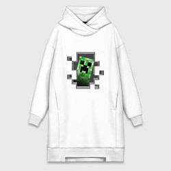 Женское худи-платье Creeper Inside, цвет: белый