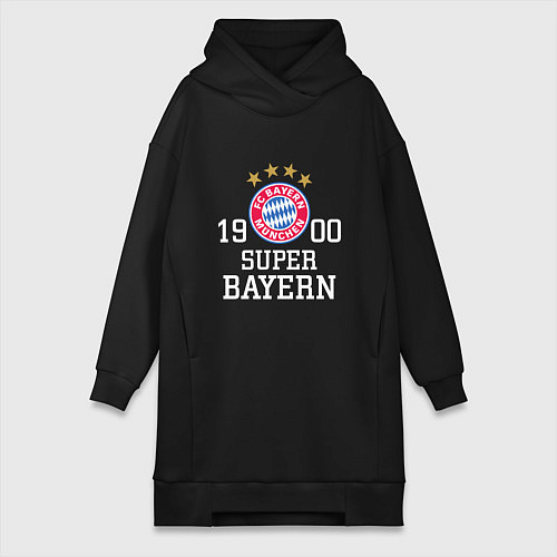 Женская толстовка-платье Super Bayern 1900 / Черный – фото 1