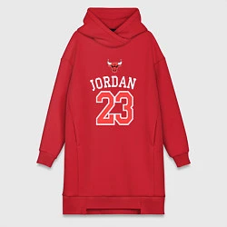 Женское худи-платье Jordan 23, цвет: красный