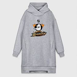 Женское худи-платье NHL: Anaheim Ducks, цвет: меланж