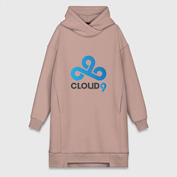 Женское худи-платье Cloud9, цвет: пыльно-розовый