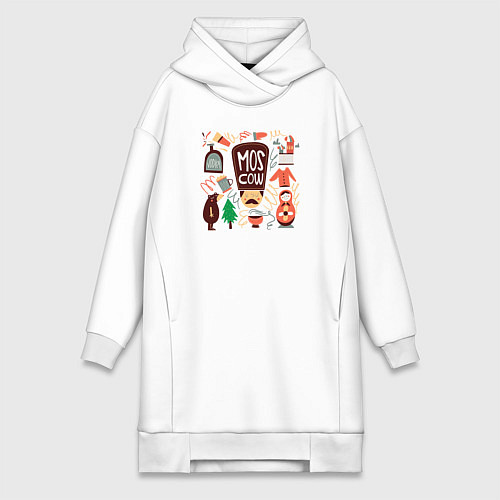 Женская толстовка-платье Moscow Pack / Белый – фото 1