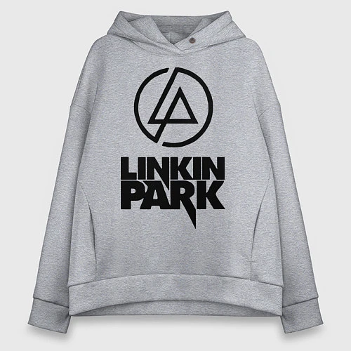 Женское худи оверсайз Linkin Park / Меланж – фото 1