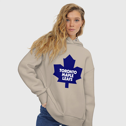 Женское худи оверсайз Toronto Maple Leafs / Миндальный – фото 3