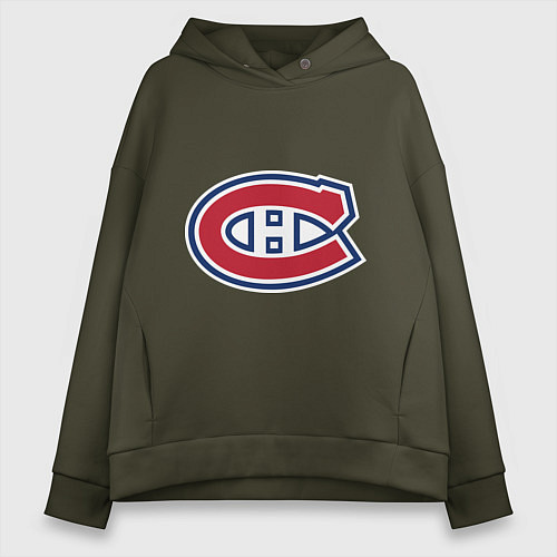 Женское худи оверсайз Montreal Canadiens / Хаки – фото 1