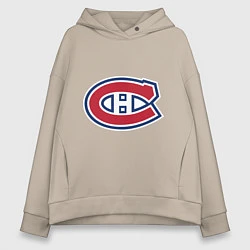 Толстовка оверсайз женская Montreal Canadiens, цвет: миндальный