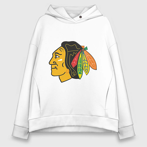 Женское худи оверсайз Chicago Blackhawks / Белый – фото 1