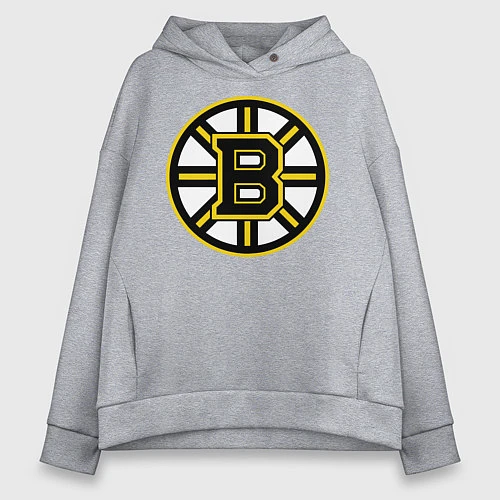 Женское худи оверсайз Boston Bruins / Меланж – фото 1