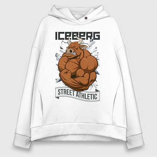 Женское худи оверсайз Iceberg: Street Athletic / Белый – фото 1