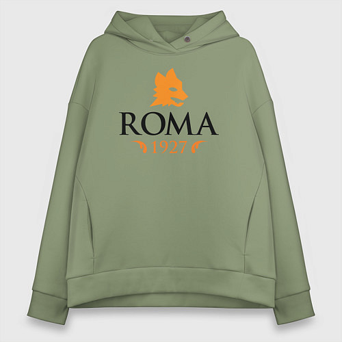Женское худи оверсайз AS Roma 1927 / Авокадо – фото 1