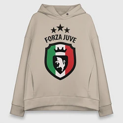 Толстовка оверсайз женская Forza Juventus, цвет: миндальный