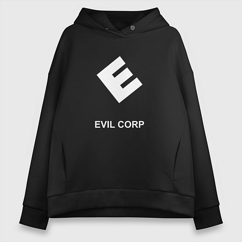 Женское худи оверсайз Evil corporation / Черный – фото 1