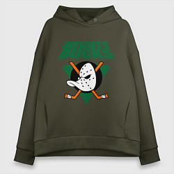 Женское худи оверсайз Anaheim Mighty Ducks