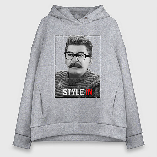 Женское худи оверсайз Stalin: Style in / Меланж – фото 1