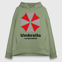 Толстовка оверсайз женская Umbrella corporation, цвет: авокадо