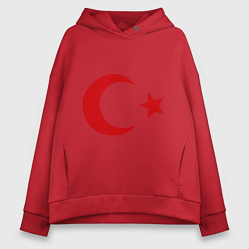 Женское худи оверсайз Турция / Красный – фото 1