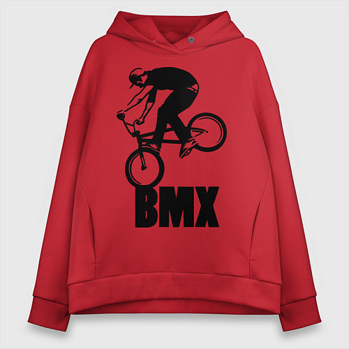 Женское худи оверсайз BMX 3 / Красный – фото 1