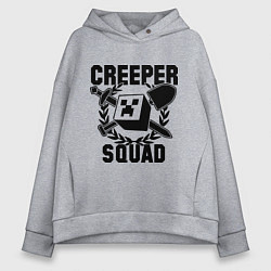 Толстовка оверсайз женская Creeper Squad, цвет: меланж